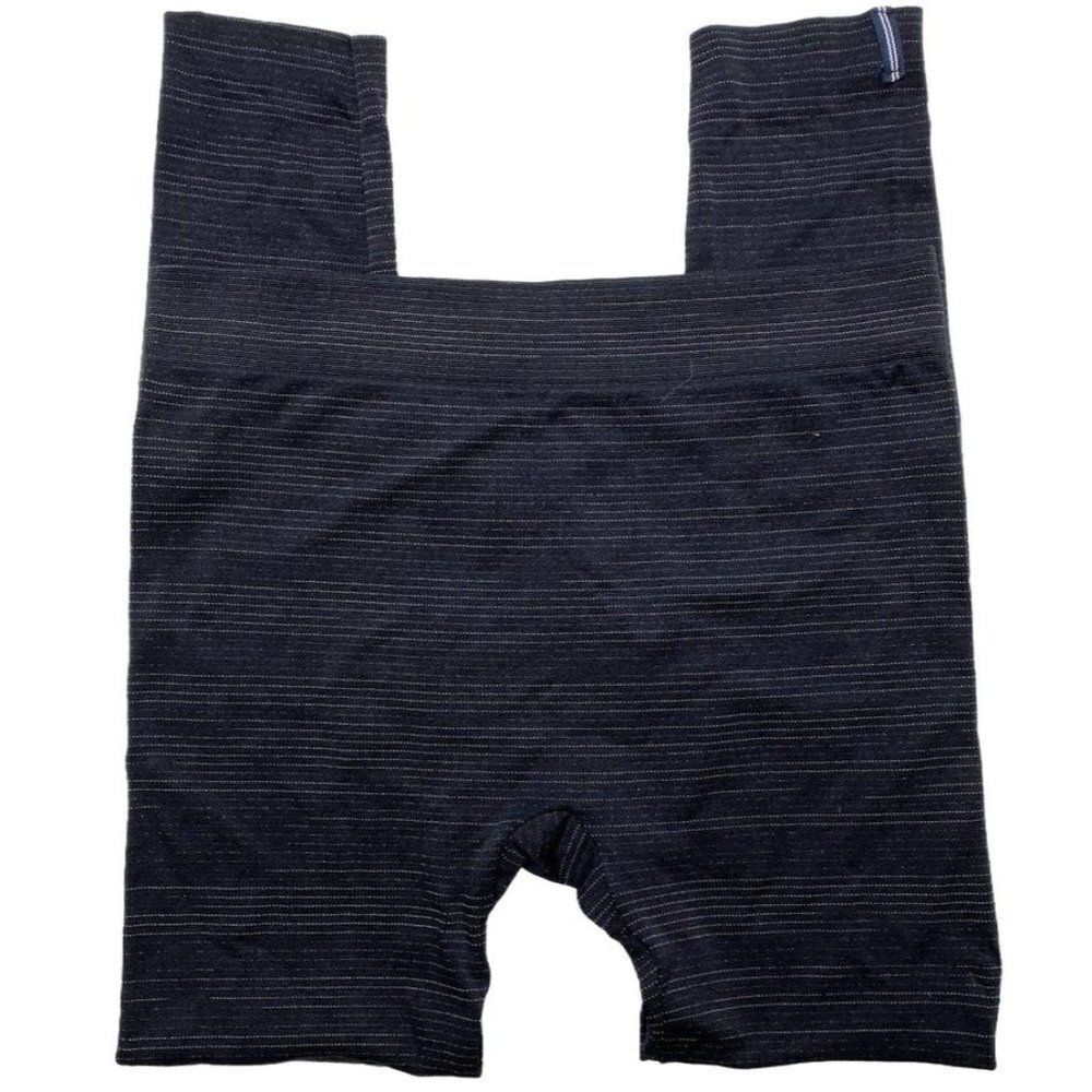 Nautica Black Gray Stripe Leggings Sz L/XL